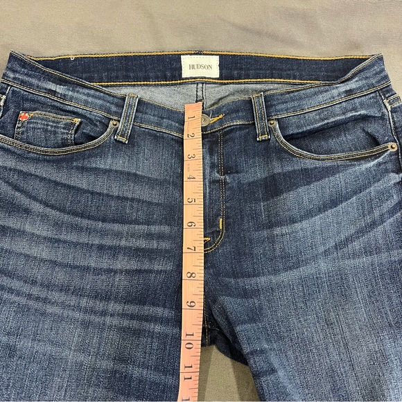 Hudson Jeans Harkin Crop Super Skinny Cuff Jeans Blue Stretch Ankle - Size 31 - Picture 7 of 8